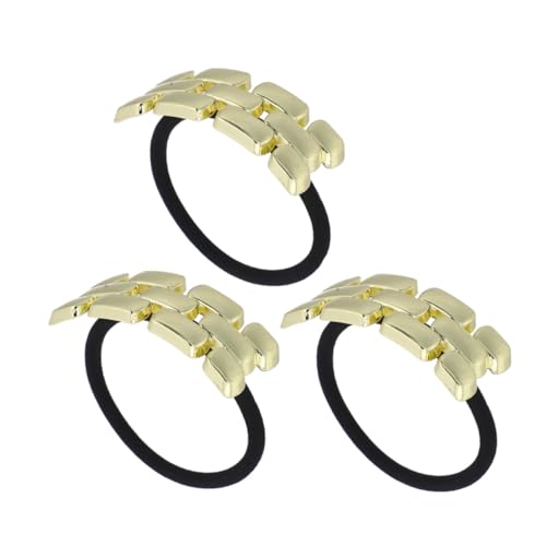 VICASKY 3 Stück Metall Haarmanschetten Vintage Haarschmuck Pferdeschwanzhalter Elastisch Geometrisch Haargummi Schmuck für Frauen und Mädchen mit Retro Elegantem Design von VICASKY