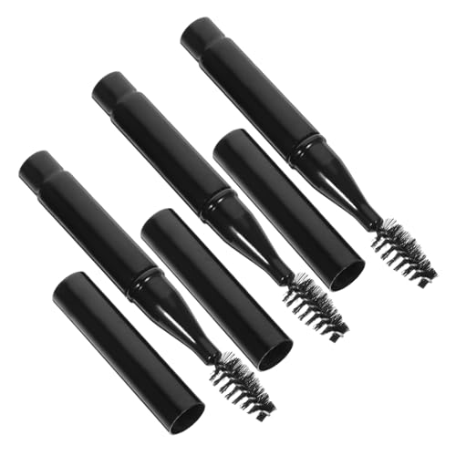 VICASKY 3 Stück Mini Augenbrauen und Wimpernbürsten mit Schutzkappe Weiche Borsten Multifunktional für Augenbrauenpflege und Mascara Auftrag Tragbar Schwarzes Make Up Zubehör von VICASKY