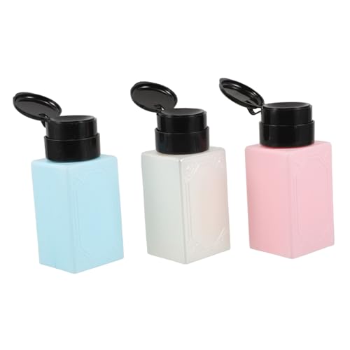 VICASKY 3stücke Pumpflasche Zum Herunterdrücken Leere Flüssigkeitspumpflasche Kosmetikentfernerflasche Nagellackentferner-spender Make-up-entferner-flasche Probenspenderflasche von VICASKY
