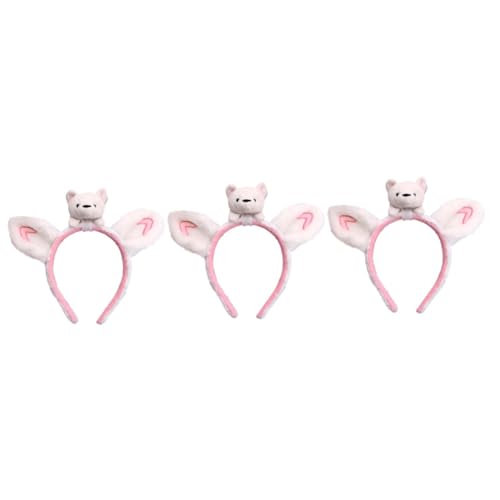VICASKY 3 Stück Panda Ohr Haarreifen Leichtes Einzigartiges Cosplay Party Haarband Damen Mädchen Accessoire für Lustige Stimmung und Dekorative Foto Requisiten von VICASKY