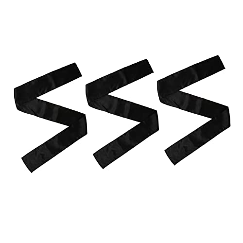 VICASKY 3 Stück Perücken Haarband Haarwickel für die vordere Perücke Haarschal Kopftuch für Frauen Perücke Haarband Perückengriffband Seidenimitat aus Satin Schwarz von VICASKY