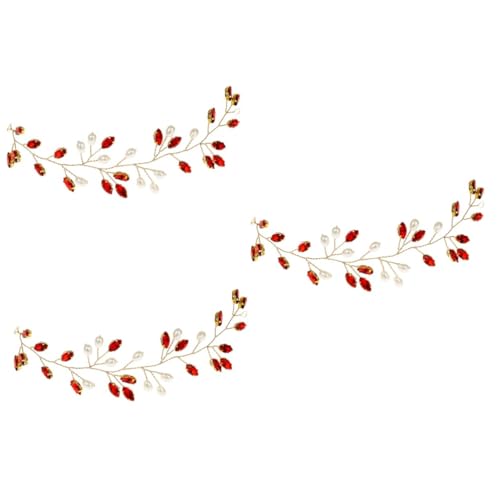 VICASKY 3 Stück Rhinestone Perlen Haarband Braut Haarschmuck Elegant Hochzeit Party Damen Schmuck Kopfstück Handgefertigt VICASKY 3 Stück Rhinestone Perlen Haarband Braut Haarschmuck Elegant Hochzeit Party Damen Schmuck Kopfstück Handgefertigt von VICASKY
