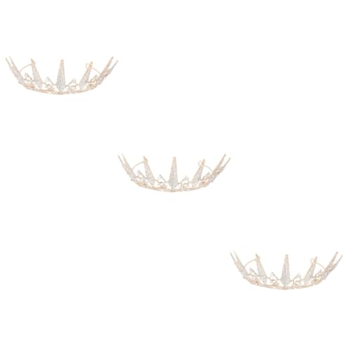VICASKY 3 Stück Rhinestone Tiara Krone Braut Haarschmuck Hochzeit Elegant Strass Kopfschmuck Damen Party Festlich Festzug Geeignet von VICASKY
