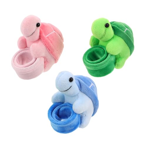 VICASKY 3 Stück Schildkrötenarmband Plüsch-Slap-Armband tierische Partygeschenke Ohrfeigenarmbänder Stofftier Stofftieres Armband Tierarmbänder Animal Slap Armbänder kurzer Plüsch VICASKY 3 Stück Schildkrötenarmband Plüsch-Slap-Armband tierische Partygeschenke Ohrfeigenarmbänder Stofftier Stofftieres Armband Tierarmbänder Animal Slap Armbänder kurzer Plüsch von VICASKY