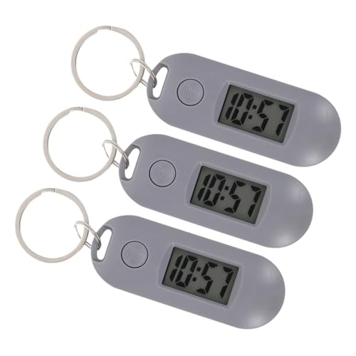 VICASKY 3stücke Elektronische Digitale Uhr Als Schlüsselanhänger Taschenuhr Tragbar Für Studenten Junge Mädchen Robust Aus Kunststoff Leicht Zu Tragen von VICASKY