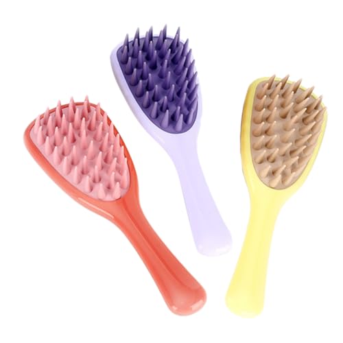 VICASKY 3 Stück Shampoo-kamm Haarbürste Mikrofaser Groß Lockig Kissen Kopfhaut Entwirren Haarkamm Haarschmuck Für Kamm Für Entwirrer Luft Bürsten Massagen Haarglätterpinsel Paddelbürste Pp von VICASKY