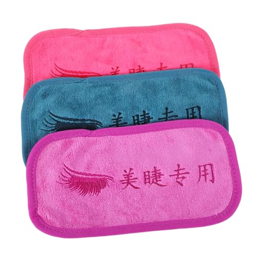 VICASKY 3stücke Kosmetik Handtuch Mit Stirnpolster Für Wimpernverlängerung Weich Bequem Und Stabil in Rosa Und Weiß Für Schönheitspflege Und Make-up Wiederverwendbare Kosmetische Tücher von VICASKY