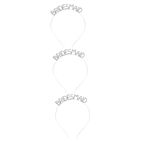 VICASKY 3 Stück Strass Stirnband Silber mit Funkelnden Kristallen Eleganter Haarschmuck für Brautjungfern Modisches Hochzeit Headwear Langlebiges Accessoire für Party und Festliche Anlässe von VICASKY