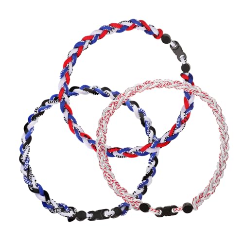 VICASKY 3 Stück Teiliges Geflochtenes Baseball Fan Halsband für Männer Sporthalskette Vielseitig Tragbar Verschiedenen Farben Perfektes für Baseball Enthusiasten VICASKY 3 Stück Teiliges Geflochtenes Baseball Fan Halsband für Männer Sporthalskette Vielseitig Tragbar Verschiedenen Farben Perfektes für Baseball Enthusiasten von VICASKY