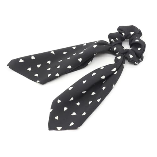 VICASKY 3 Stück Teiliges Haargummi mit Herzprint Elastisches Haarschmuck Band aus Langlebigem Material Dekoratives Band für Pferdeschwanz Geeignet für Damen Alltag und Partys in und von VICASKY