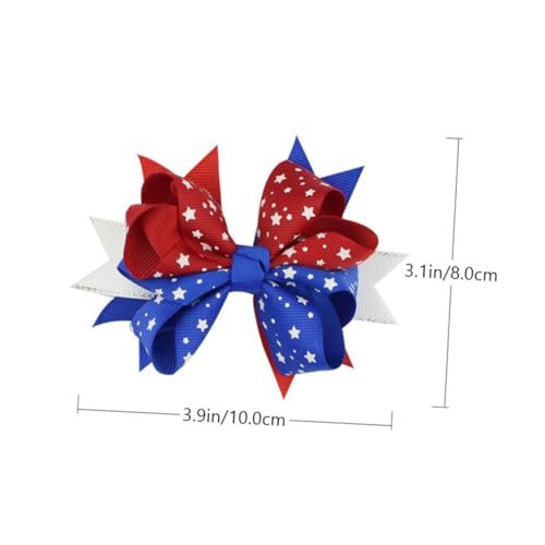 VICASKY 3 Stück Teiliges Haarspangen mit Flaggen Bowknot Design Farbenfroher Haarschmuck für Damen und Mädchen Festlich Auffällig Geeignet für Unabhängigkeitstag und Alltag von VICASKY