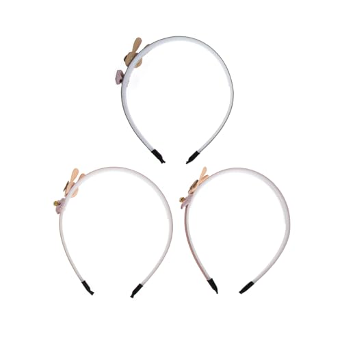 VICASKY 3 Stück Teiliges Hasenohren Stirnband für Niedliches Haaraccessoire Bunten Farben für Ostern Cosplay und Tier Themenpartys Zufällige Farbe von VICASKY