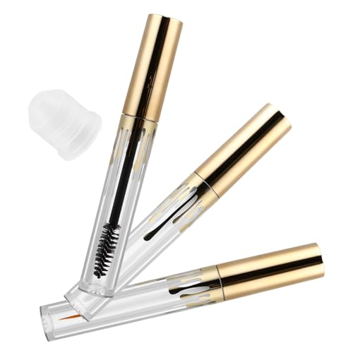 VICASKY 3 Stück Teiliges Leere Kosmetikbehälter Transparent Wimperntusche Eyeliner Lipgloss Fläschchen Auslaufsicher Leicht Befüllbar für Reisen Tägliche Nutzung und Make up Proben von VICASKY