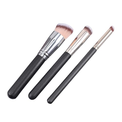 VICASKY 3 Stück Teiliges Make Up Pinsel Set aus Synthetischen Fasern Dichte Foundation und Concealer Pinsel für Gleichmäßiges Auftragen Hautfreundlich und Pflegeleicht für Damen und von VICASKY
