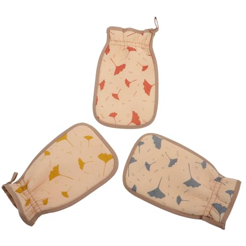 VICASKY 3 Stück Teiliges Peeling Handtuch Waschhandschuhe zur Hautreinigung Doppelseitige Körperbürste für Effektives Peeling für Entspannendes Bad Entfernung von Schmutz von VICASKY