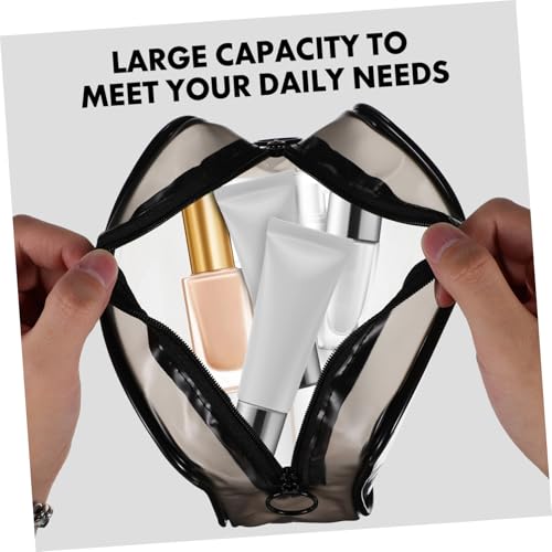 VICASKY 3 Stück Teiliges Reise Make Up Organizer mit Reißverschluss Transparente Kosmetiktaschen aus Strapazierfähigem Kunststoff Vielseitig Einsetzbar für Business Camping und Alltag von VICASKY