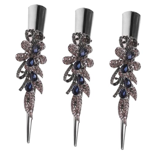 VICASKY 3 Stück Vintage Metall Haarspangen Set mit Strasssteinen Teiliges Retro Haarschmuck für Damen und Langlebiges Haaraccessoire für Vielfältige Frisuren von VICASKY