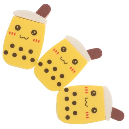 VICASKY 3 Stücke Milchtee-tassen-puff Body-puff-puder Kraftstoß Foundation Puff Make -up -pulver -puff Puderquaste Für Frauen Make-up-pads Lose Puderquaste Make-up-puff Polyurethan Yellow von VICASKY