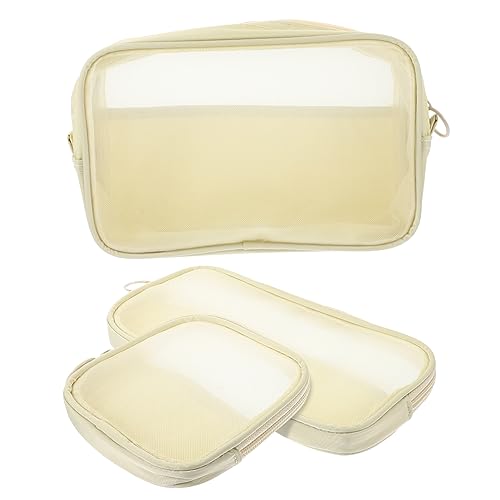 VICASKY 3stücke Reise-schminktasche Mit Reißverschlüssen Schminkbehälter Für Damen Make-up-Organizer-Tasche Tragbare Kosmetiktasche Kleine Schminktasche Für Reisen von VICASKY