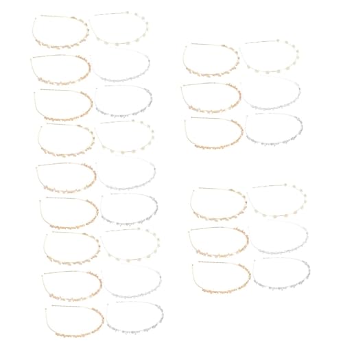 VICASKY 30 Stck. Teiliges Perlen Haarreif Eleganter Haarschmuck mit Strass Stilvolle Kopfbedeckung für Damen und Mädchen Rutschfestes Design Geeignet für Hochzeit Party und Alltag von VICASKY