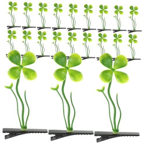 VICASKY 30 Stück Teiliges Niedliche Kleeblatt Haarspangen aus Robustem und Kunststoff Rutschfeste Haarklammern für Mädchen und Teens Sicherer Vielseitig Einsetzbar für Verschiedene von VICASKY