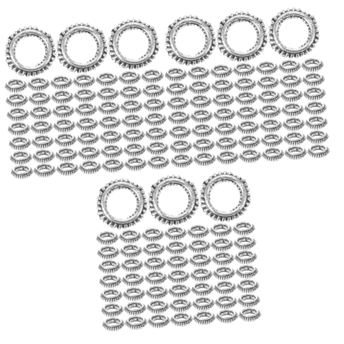 VICASKY 300 Stck. Haarschmuck für Zöpfe Metall Dreadlock Perlen mit Großen Löchern DIY Haar Ringe und Spacer für Flechtfrisuren Schwarze Haarschmuck Accessoires für Damen und Herren von VICASKY