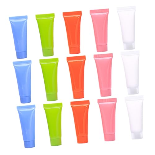 VICASKY 30Stücke Lotion Squeeze Flaschen Farbige Gesichtsreiniger Abgabe Röhren für Handcreme Körperlotion Shampoo Reiseröhrchen mit Auslaufsicherem Design für Unterwegs von VICASKY