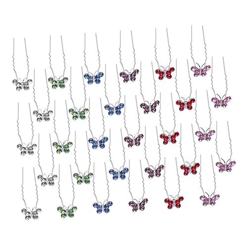 VICASKY 30stücke Strass Haarnadeln u Form Haar Sticks Für Damen Hochsteckfrisur Party Braut Haarstäbchen von VICASKY