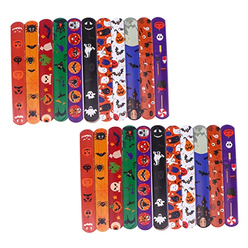 VICASKY 36stücke Slap-armbänder Für Halloween Aus Hochwertigem Material Party-slap-bänder Im Filigranen Design Halloween-slap-armbänder Als Auffällige Accessoires Für Kostümpartys von VICASKY