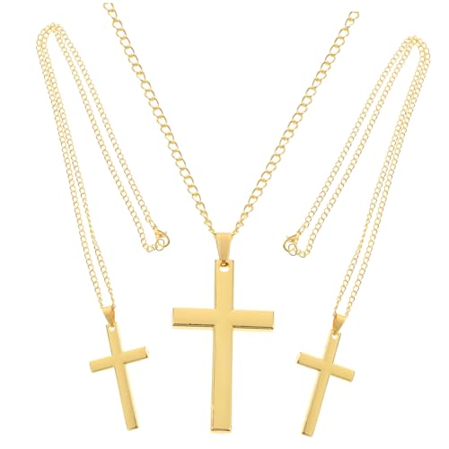 VICASKY 3stücke Dreiteiliges Kreuzanhänger-nehren Für Männer Anpassbare Leichte Halskette Aus Hochwertigem Sicherem Material Für Modische Anlässe Und Besondere Geschenke VICASKY 3stücke Dreiteiliges Kreuzanhänger-nehren Für Männer Anpassbare Leichte Halskette Aus Hochwertigem Sicherem Material Für Modische Anlässe Und Besondere Geschenke von VICASKY