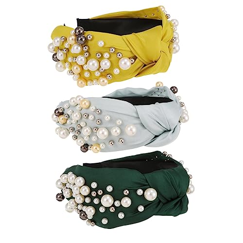 VICASKY 3stücke Perlen Haarreifen Party Stirnbänder Haaraccessoires Für Mädchen Weihnachten Kostümparty Kopfbedeckung Dekorativ von VICASKY