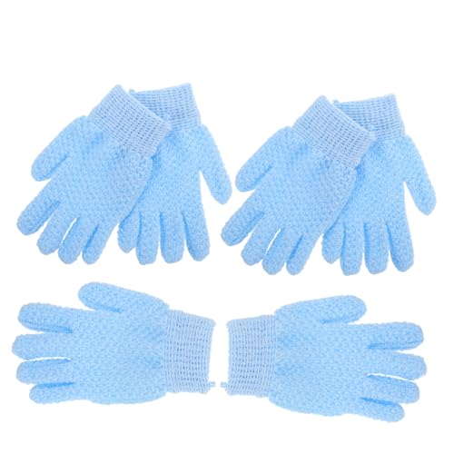 VICASKY 3paare Peelinghandschuhe Für Körper Und Gesicht Strapazierfähige Tiefenwirksame Exfoliationshandschuhe Für Männer Und Frauen Für Spa Dusche Und Badeanwendungen von VICASKY