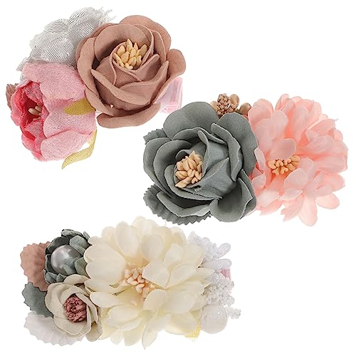 VICASKY 3stücke Blumen Haarklammern Für Mädchen Teiliges Mit Bunten Haarclips Süßes Haarschmuck Für Kleinkinder Für Geburtstagsfeiern Hochzeiten Und Besondere Anlässe von VICASKY