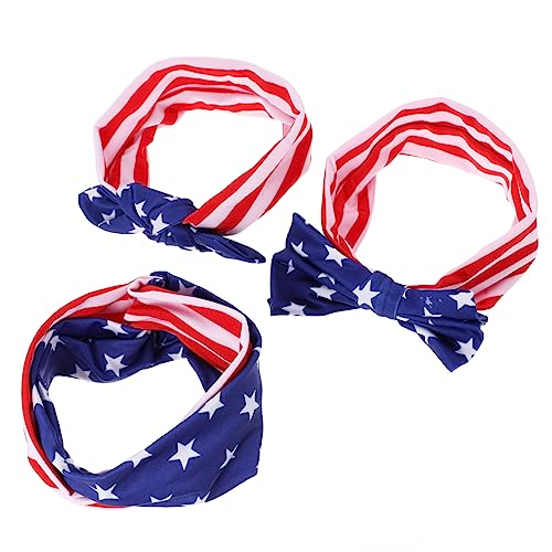 VICASKY Band-set Mit Nationalflagge 3er-pack Baby-haar-accessoires Amerikanische Flagge Kleinkinder-stirnband Hasenohren-haarband Für Babyparty Geburtstag Foto-sessions von VICASKY