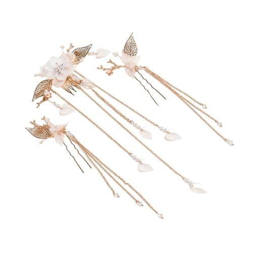 VICASKY 3stücke Damen Haar Clip Mode Kopfschmuck Quasten Haar Blumen Zubehör Haarspangen Für Frauen Und Mädchen Antik Inspiriert Einfach Zu Tragen Stylen Für Jeden Anlass von VICASKY