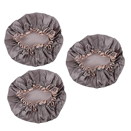 VICASKY 3stücke Duschkappe Badehaube Peva Verdickte Schicht Für Frauen Mädchen Duschen Baden Haar Schutz Feuchtigkeitsabweisend Waschbar Wiederverwendbar von VICASKY