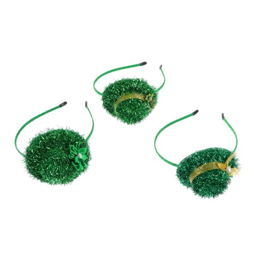 VICASKY 3stücke Haarband Für St Patrick's Day Party Hut-förmiges Stirnband Zarte Kopfbedeckung Party-dekoration Fest-dekoration Langlebig Und Bequem Für Langes Tragen von VICASKY