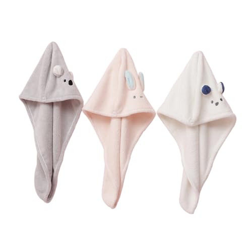 VICASKY 3stücke Haartrocknungshaube Mit Hoher Saugfähigkeit Schnelltrocknend Für Trockenes Haar Als Dusche Cap Oder Haar Handtuch Wrap von VICASKY