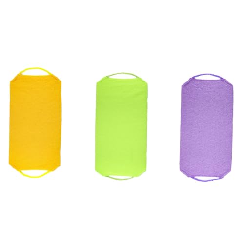 VICASKY 3stücke Peeling-waschlappen Aus Luffa Badetuch Mit Kordelzug Seifenschaum-werkzeug Rückenschrubber Für Dusche Wiederverwendbar Und Hautfreundlich von VICASKY