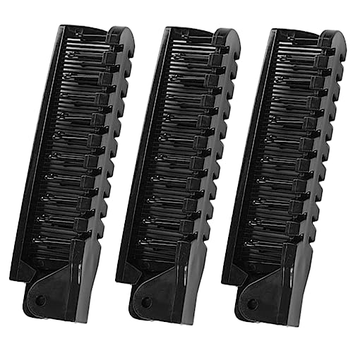 VICASKY 3stücke Reisehaarbürste Aus Kunststoff Kompakt Und Faltbar Für Dicke Lockige Oder Glatte Haare Mit Doppeltem Kopf Und Tasche Für Damen Junge Mädchen Und Perücken von VICASKY