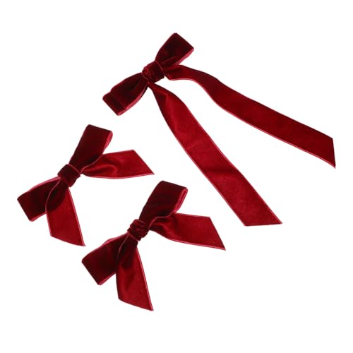 VICASKY 3stücke Samt Haarspangen Mit Schleife Prinzessinnen Accessoires Für Mädchen Haarschmuck Für Partys Hochzeiten Und Alltag Süß Und Weich Für Haar Einfaches Clip-design in von VICASKY