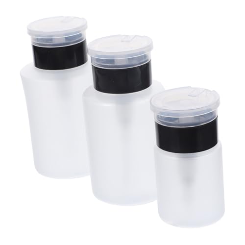 VICASKY 3stücke Teiliges Nachfüllbare Pressflaschen Für Nagellackentferner Und Make-up Entferner Praktische Leere Flaschen Für Reisen Und Maniküre Auslaufsicheres Design von VICASKY