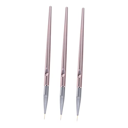 VICASKY 3stücke Teiliges Nail Art Pinselset Mit Roségoldenen Details Präzise Malpinsel Für Nageldesign Wiederverwendbar Und Leicht Zu Reinigen Für Kreative Nagelkunst Und Persönliche von VICASKY