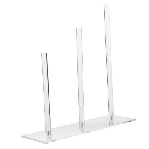 VICASKY 3stufe Haargummihalter Aus Transparentem Acryl Organizer Für Haarschmuck Aufbewahrungsdisplay Für Damen Und Mädchen Platzsparendes Schminktischaccessoire von VICASKY