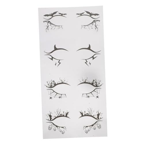 VICASKY 4 Paare Halloween Augenaufkleber Temporäre Lidschatten Tattoos Bat Spider Design Gesichtsschmuck für Mädchen Party Deko Selfie Zubehör von VICASKY