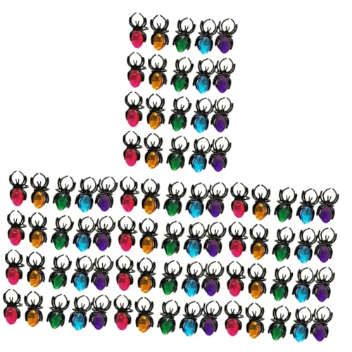 VICASKY 4 Sätze Halloween Spinnenringe Aus Gruselige Kostümaccessoires Für Halloween Feiern Party Mitgebsel Und Dekoration Für Erwachsene 20 Stück * 4 von VICASKY