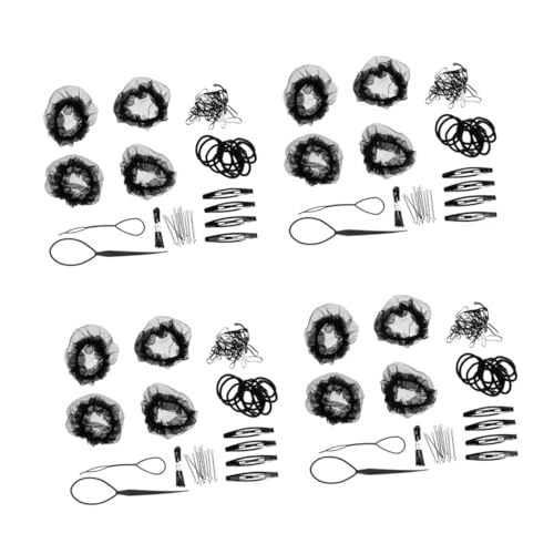 VICASKY 4 Sätze Unsichtbares Haarnetz Elastisches Haarnetz Damen Ballett Haarschmuck für Tanz Frisuren und Alltag von VICASKY