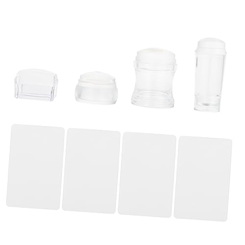 VICASKY 4 Sets Nagelstempel Set Nagelwerkzeuge Für Nagelkunst Nägel Stamping Set Maniküre Nagelstempel Nageldesign Stempel Nail Craft Stamper Set Nageldekor Stempel Set von VICASKY