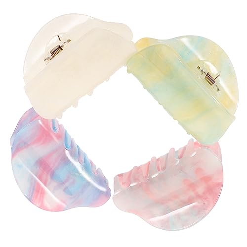 VICASKY 4 Stck. Bonbonfarbener Haienclip Mädchen Hälfte Kleine Haarspangen Clip- Haarspangen Schnappen Rechteckige Haarklammern Bunt Zubehör Styling Haarklauenclip Acryl von VICASKY