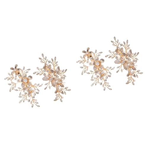 VICASKY 4 Stck. Brautschmuck Haarklammern Strass Blüten Schmetterling Haarspangen Gold Hochzeit Haarschmuck Damen Braut Kopfschmuck für Party Fotografie Festliche Anlässe VICASKY 4 Stck. Brautschmuck Haarklammern Strass Blüten Schmetterling Haarspangen Gold Hochzeit Haarschmuck Damen Braut Kopfschmuck für Party Fotografie Festliche Anlässe von VICASKY